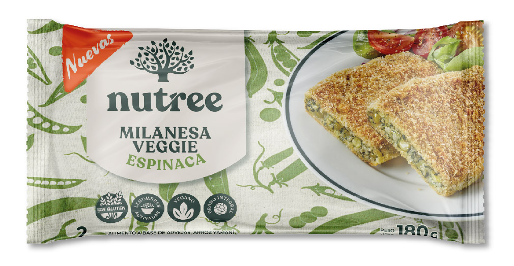 Nutree - Milanesas veggies sabor espinaca (180gr)