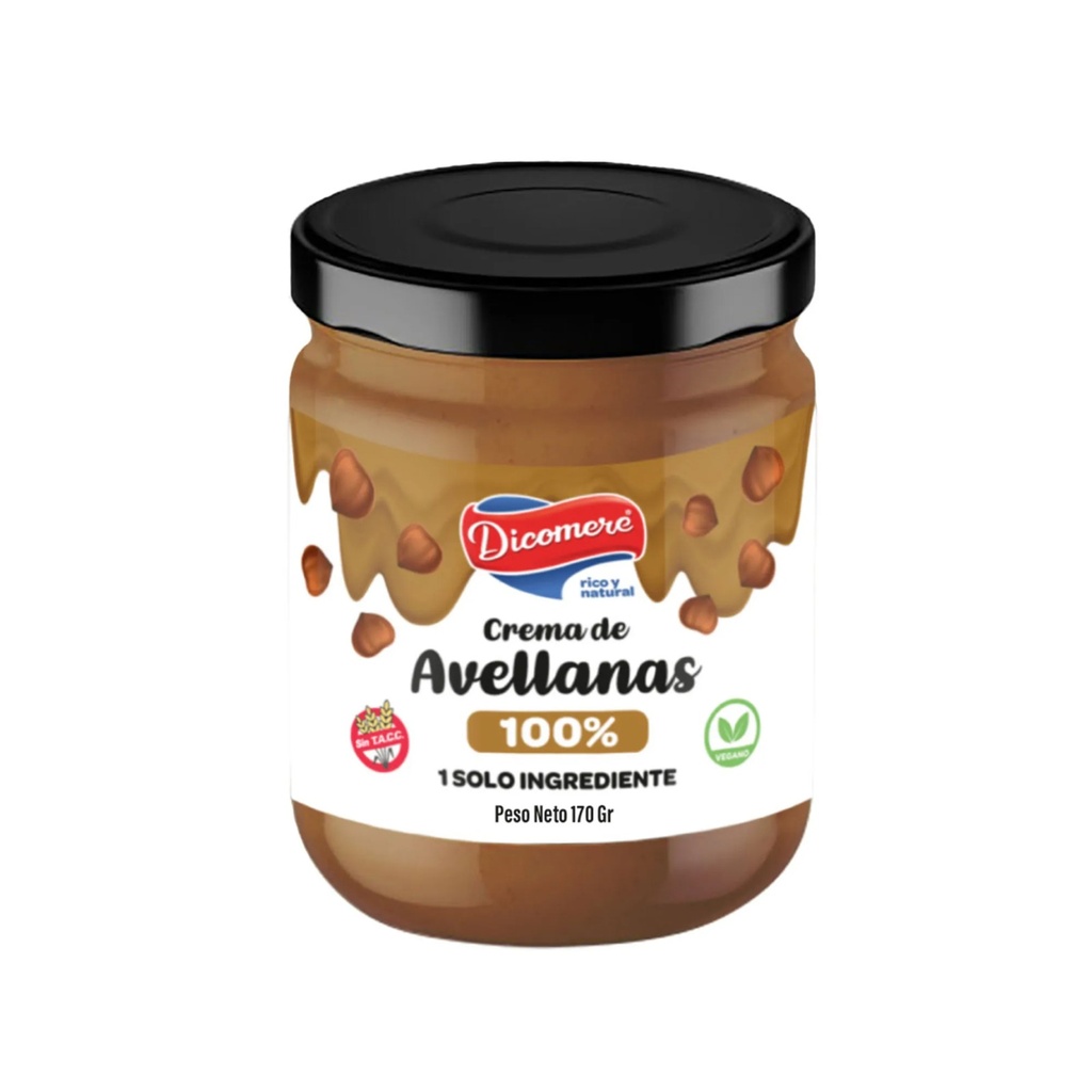 Dicomere - Crema de avellanas (170gr)