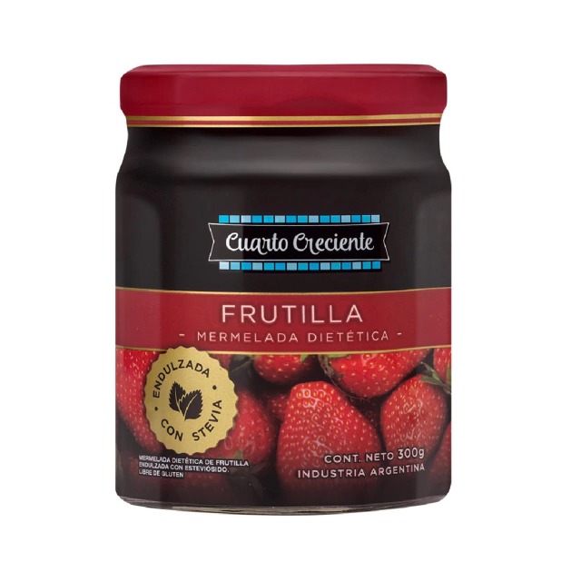 Cuarto creciente - Mermelada con stevia de frutilla (300gr)