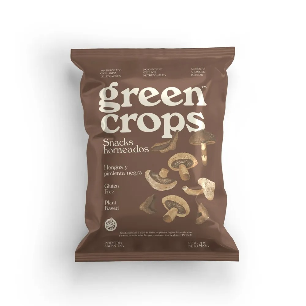 Green crops - Snack sabor hongos y pimienta (95gr)