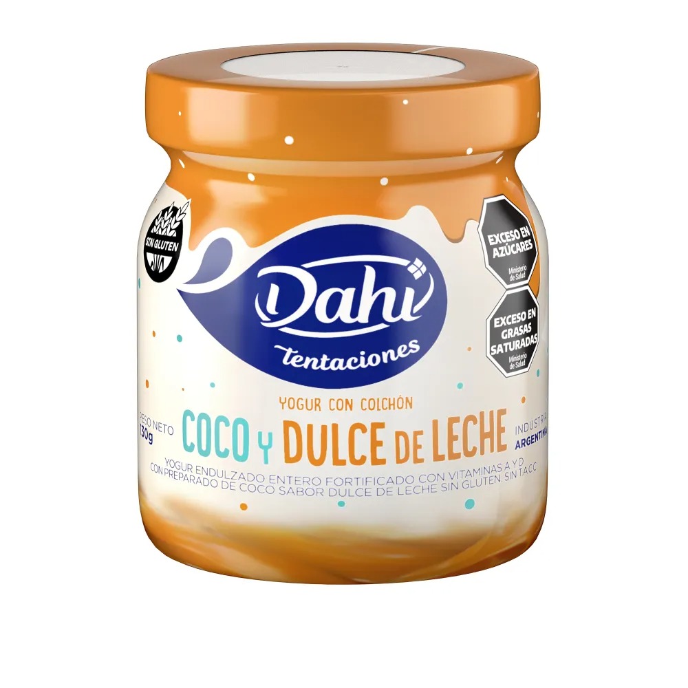 Dahi - Yogurt tentaciones coco y dulce de leche (130gr)