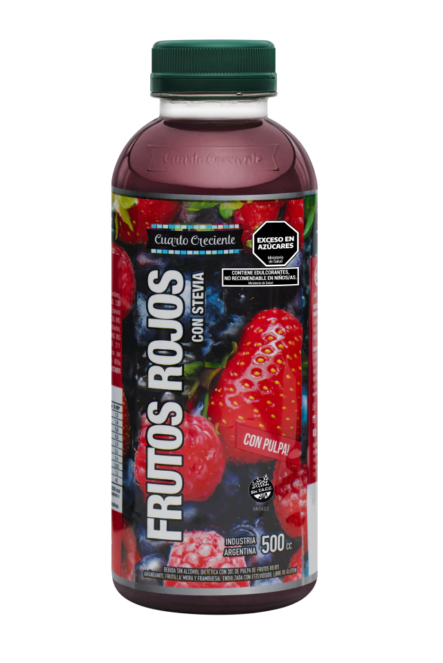 Cuarto creciente - Jugo de Frutos Rojos con Stevia (500 ml)