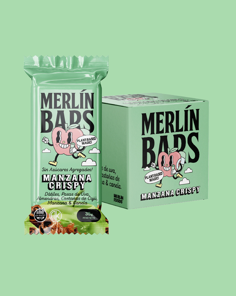 Merlin Foods - Barrita sabor manzana crispy (caja x 14 unidades)