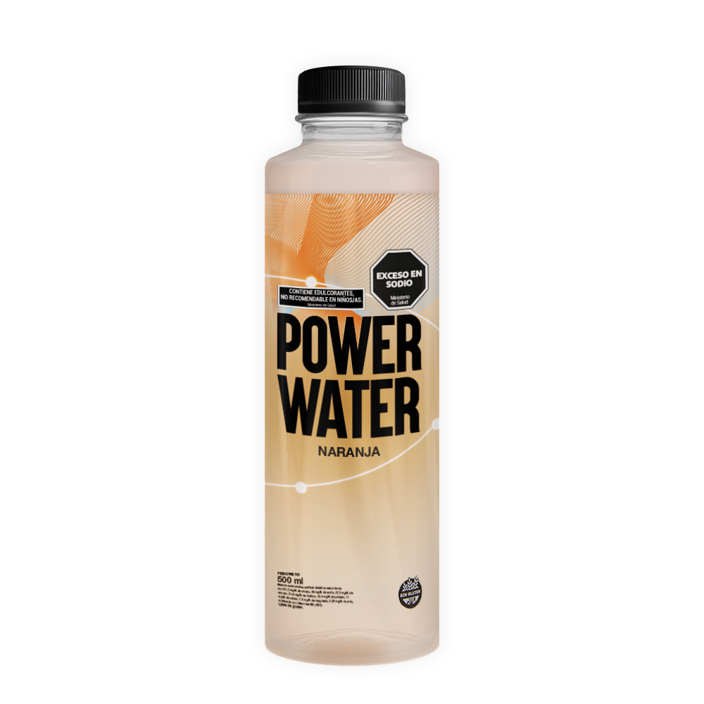 Power Water - Agua Sabor Naranja 500 ml