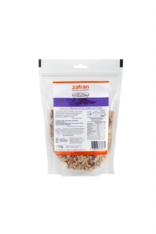 Zafran - Granola frutos secos, semillas y miel (300gr)