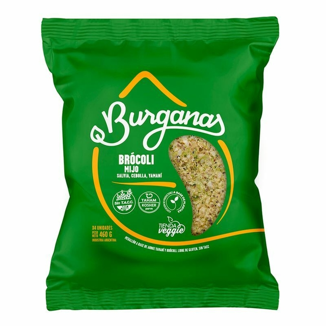 Burganas - Hamburguesas veganas de brócoli y mijo ( Pack 4 unidades - 400gr)