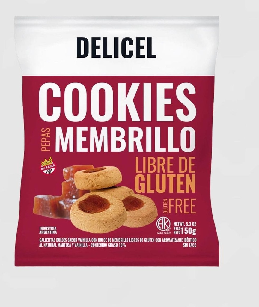 Delicel - Galletitas sabor membrillo (150gr)