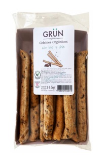 Grun - Grisines integrales orgánicos con chía y lino (145gr)