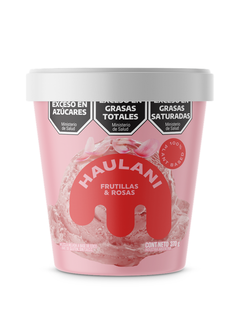 Haulani - Helado en Pote sabor Frutillas y Rosas 370gr