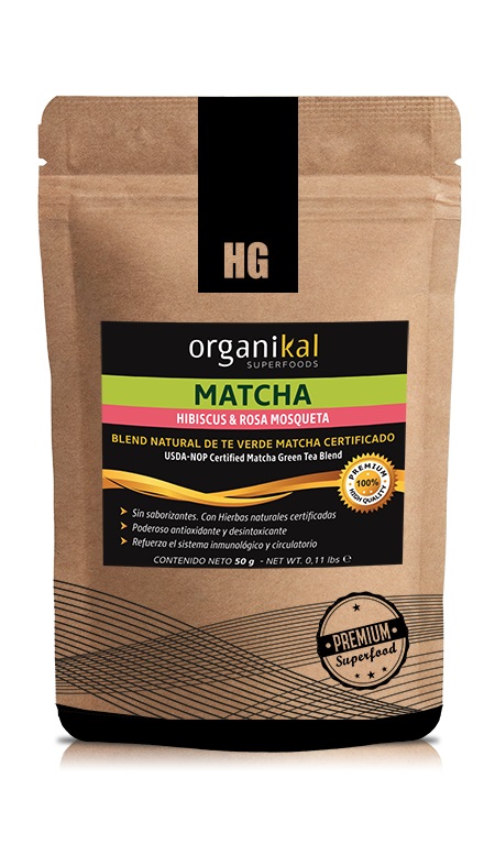 HG Laboratorios - Matcha con hibiscus y rosa mosqueta (50 gr)