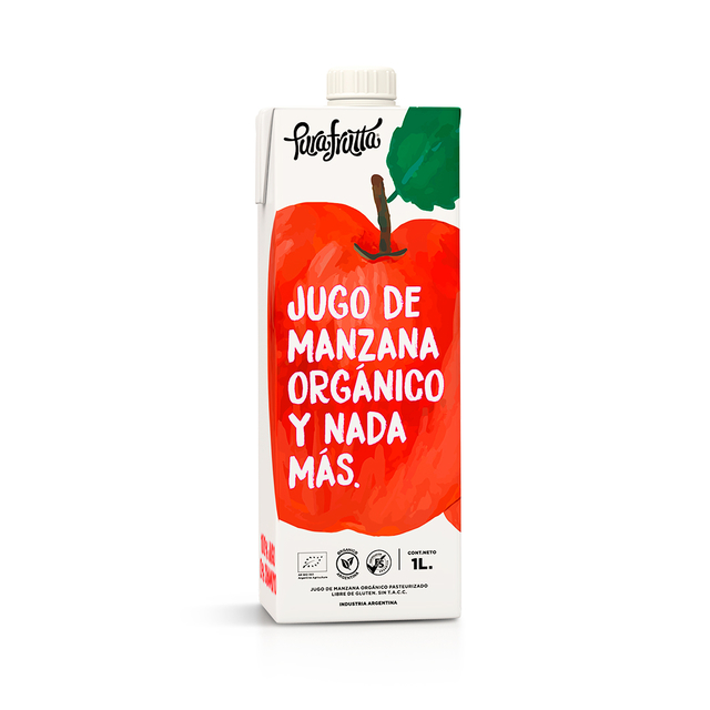 Pura Frutta - Jugo natural sabor manzana orgánico (1lt)