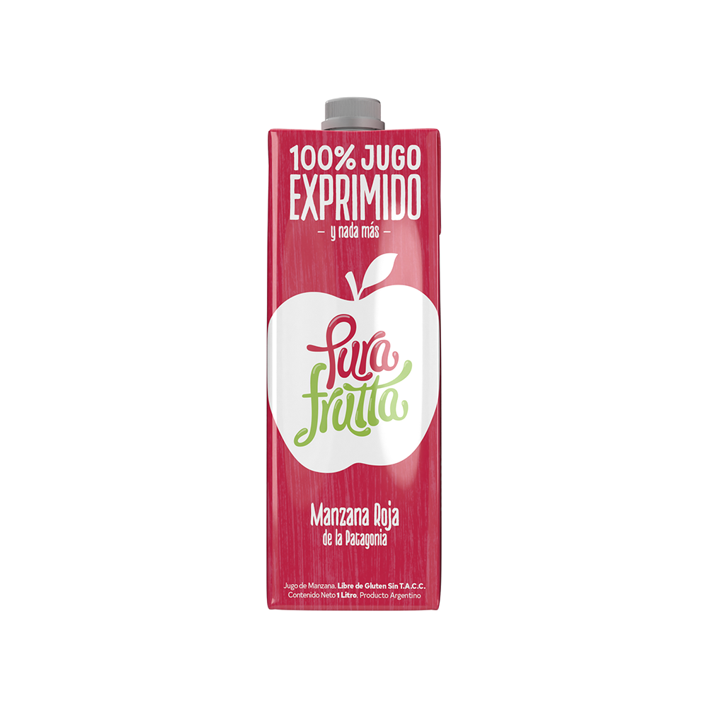 Pura Frutta - Jugo natural sabor manzana roja (1lt)