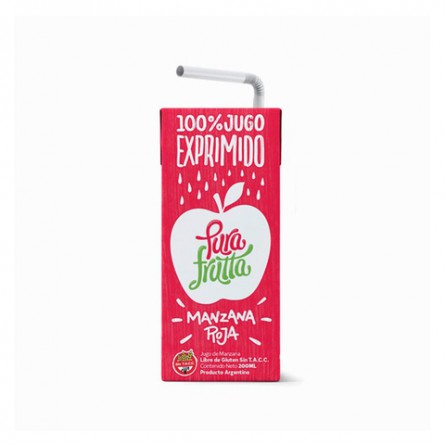 Pura Frutta - Jugo natural sabor manzana roja (250ml)