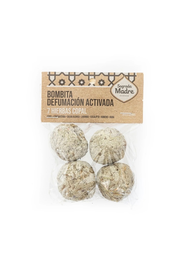 Sagrada madre - bombita defumación activada 7 hierbas copal (4 unidades)
