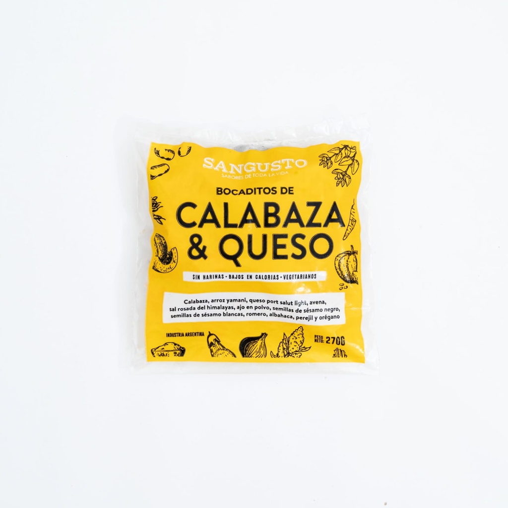 Sangusto - Bocaditos de calabaza y queso vegano (pack de 400gr)