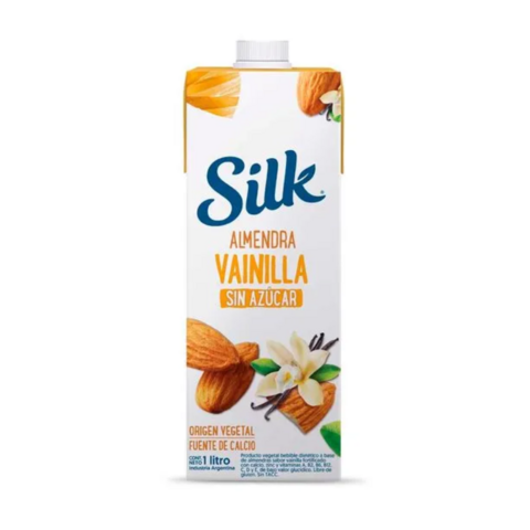 Silk - Leche vegetal de almendra sabor vainilla sin azúcar (1lt)