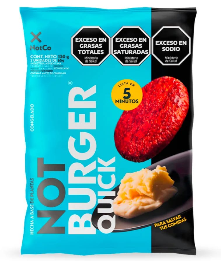 The Not Company - Not burger quick (flowpack 2 unidades - 65gr c/u)