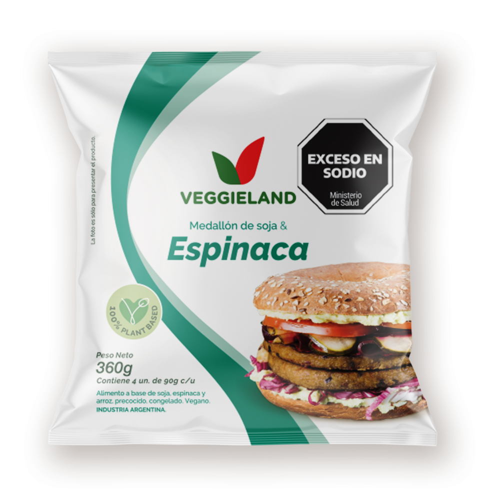 Veggieland - Medallones de soja y espinaca (360gr)