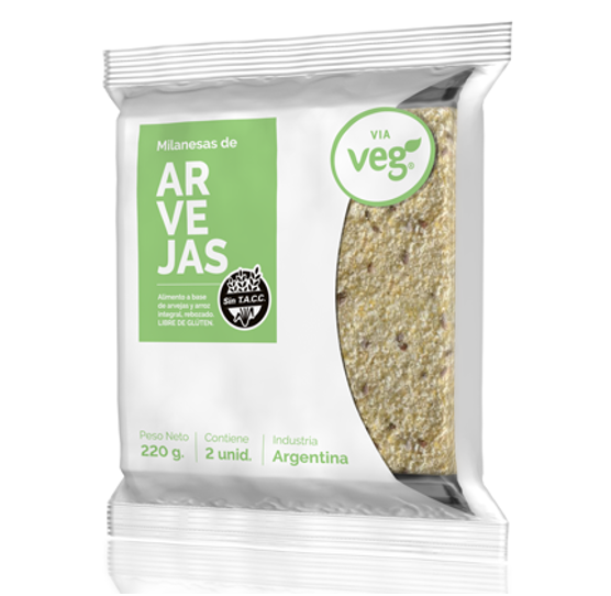 Via Veg - Milanesas de legumbres de arvejas (2 unidades - 220gr)