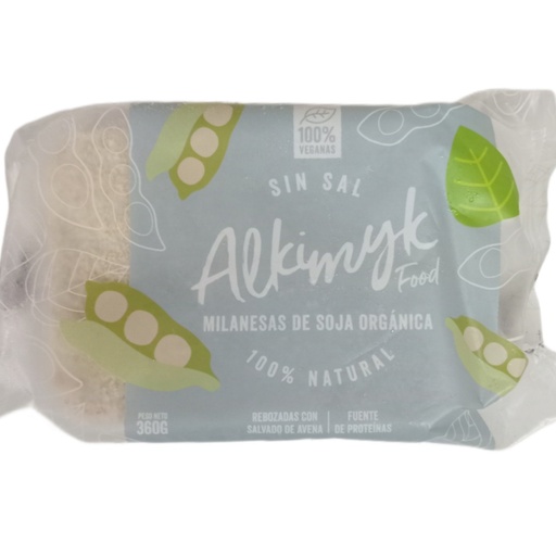 [ALKIM002] Alkimyk Food - Milanesas de soja clásicas sin sal (250gr)