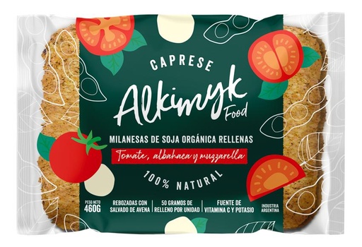 [ALKIM006] Alkimyk Food - Milanesas de soja rellenas de capresse (pack 4 unidades - 480gr)