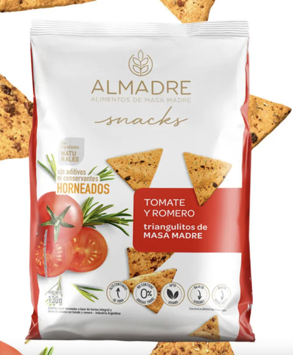 [ALMAD010] Almadre - Snacks de tomate y romero (130gr)