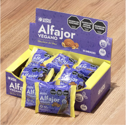 Animal Kind - Alfajor vegano con manteca de maní (display 18 unidades de 42 gr)