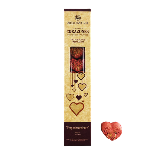 [AROMA025] Aromanza - Sahumerios corazones vainilla romero