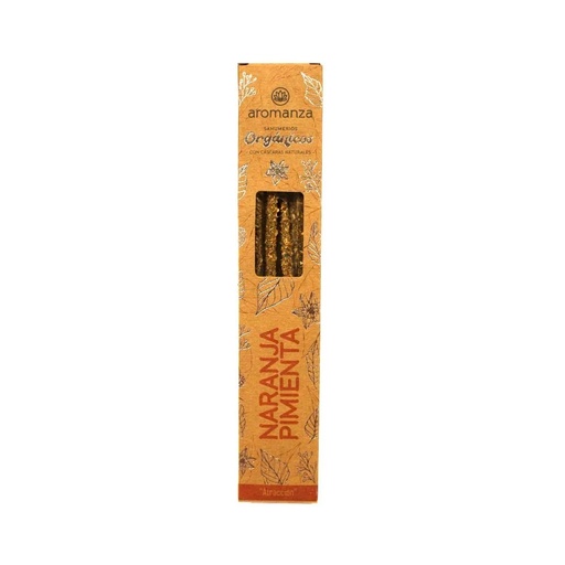 [AROMA019] Aromanza - Sahumerios orgánicos naranja pimienta (6 varillas)