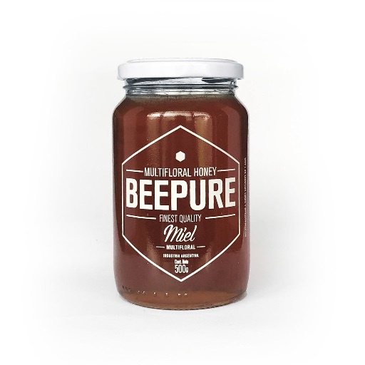 [BEEPU060] Beepure - Miel Líquida Multiflora (Frasco Vídrio Decorado) 500 gr
