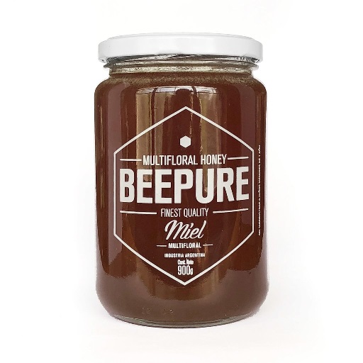 [BEEPU061] Beepure - Miel Líquida Multiflora (Frasco Vídrio Decorado) 900 gr