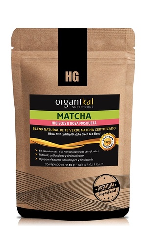 HG Laboratorios - Matcha con hibiscus y rosa mosqueta (50 gr)