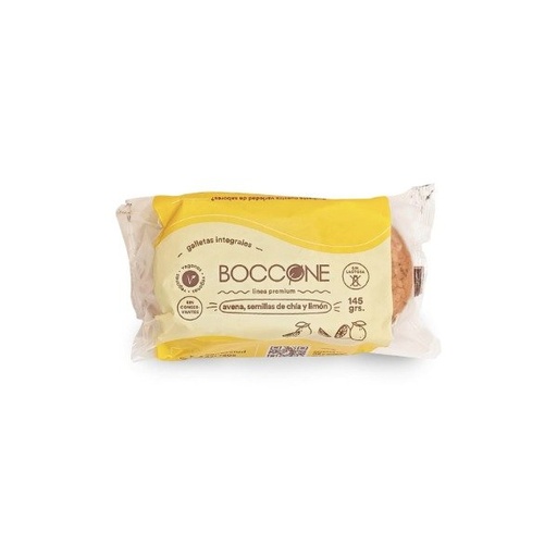 [BOCCO004] Boccone - Cookies integrales veganas con avena, chia y limón (145gr)