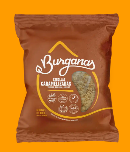 Burganas - Hamburguesas veganas sabor cebollas Caramelizadas(Pack 4 unidades - 400gr)