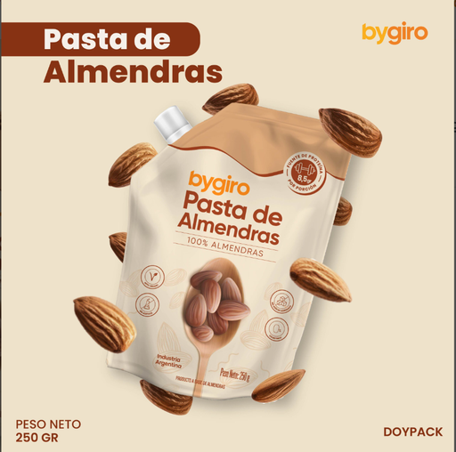 Bygiro - Pasta de Almendras ( envase Doypack 250 gr)