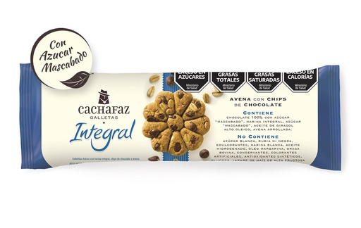 [CACHA023] Cachafaz - Galletitas integrales de avena y chips de choco (225gr)