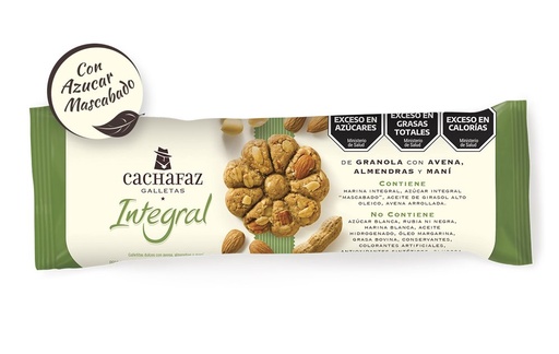 [CACHA025] Cachafaz - Galletitas integrales de granola, avena y maní (225gr)