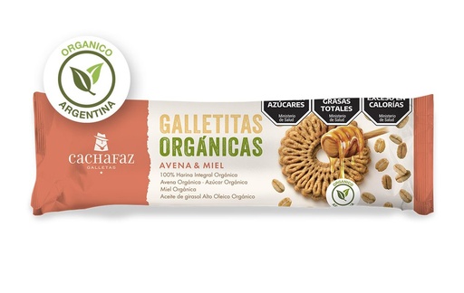[CACHA026] Cachafaz - Galletitas orgánicas de avena y miel (170gr)