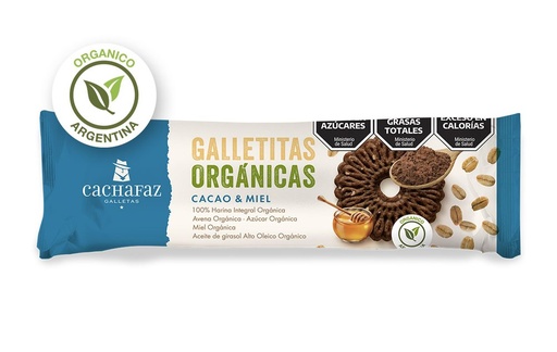 [CACHA027] Cachafaz - Galletitas orgánicas de cacao y miel (170gr)