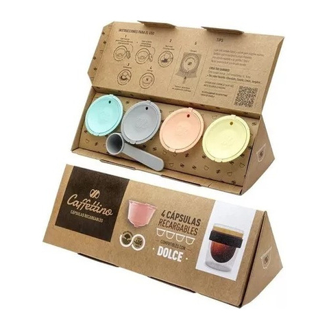 [CAFFE005] Caffettino - Cápsulas recargables compatibles con dolce Gusto (4 unidades)