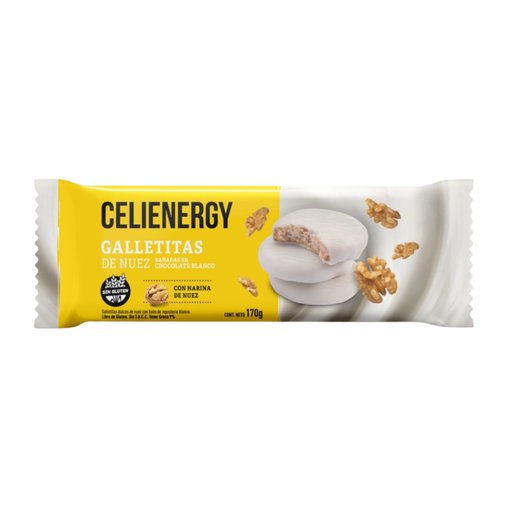 [CELIE016] Celienergy - Galletitas de nuez Bañada en Choco Blanco (170gr)