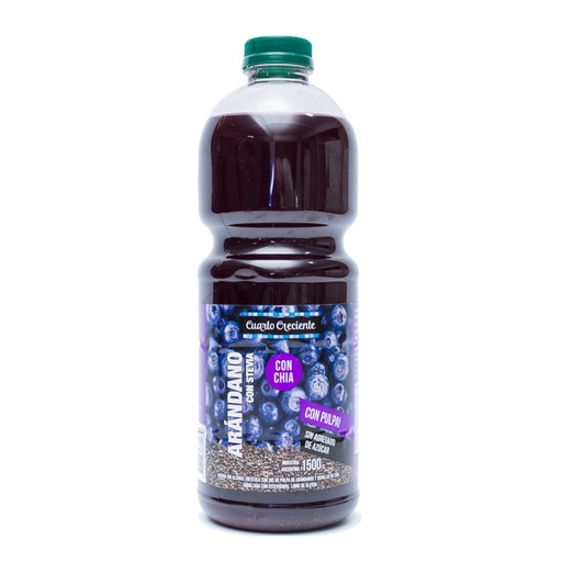 [CUART006] Cuarto creciente - Jugo de arandanos con chia y stevia (1,5lt)