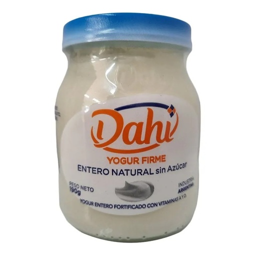 [DAHI023] Dahi - Yogur firme entero natural sin azúcar (190gr)