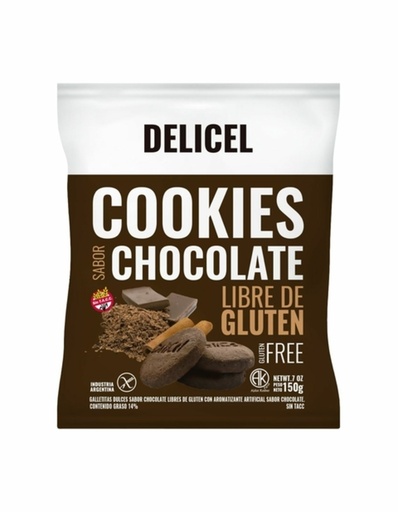 [DELIC002] Delicel - Galletitas sabor chocolate  (150 gr)