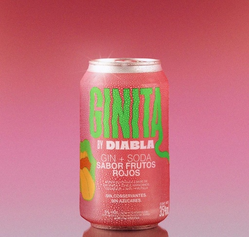 [DIABL001] Diabla - Ginita - Gin + soda sabor frutos rojos (354ml)