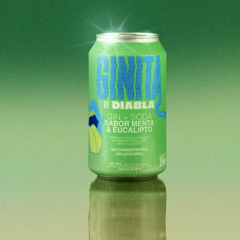 [DIABL003] Diabla - Ginita - Gin + soda sabor menta y eucalipto (354ml)