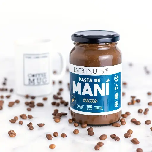 Entrenuts - Mantequilla de maní natural con cacao amargo (400gr)