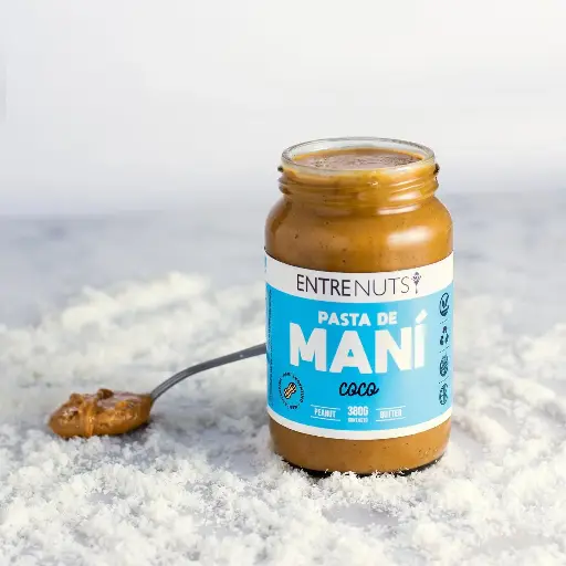[ENTRE015] Entrenuts - Mantequilla de maní natural con coco rallado (400gr)