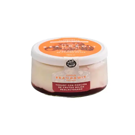 [FAMIL004] Familia Beaudroit - Yogur natural descremado deslactosado con frutos rojos (160gr)