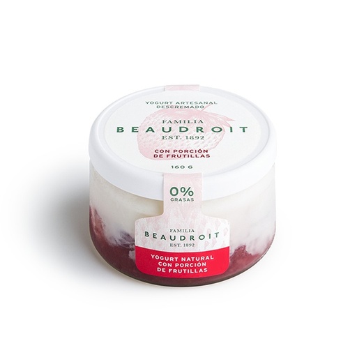 [FAMIL008] Familia Beaudroit - Yogurt descremado natural con frutilla (160gr)